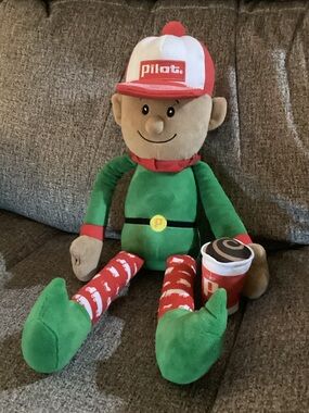 Pilot Plush Trucker Elf Doll 15” Christmas Decor